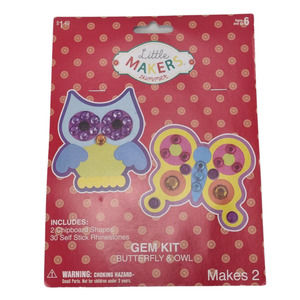 New Little Makers Butterfly and Owl Gem Kit Craft for Kids 6+